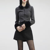 Doven mink hook cardigan