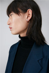 ETERNAL pearl earring (WHITE) -Single piece- (4630619783286)