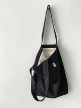 ツイルシンプルラインバッグ - black