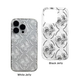ポピー スマホケース/White Poppy (Galaxy) Jelly Case
