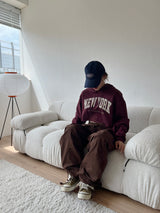 ニューヨーククロップフーデッドTシャツ / New York Crop Hooded T-shirt (2color)
