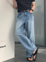 ラボワイドブラッシュデニムパンツ / Labo Wide Brush Denim Pants (Light Blue)