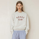 ホビークラブラグランスウェットシャツ/HOBBYCLUB RAGLAN SWEATSHIRT_OATMEAL