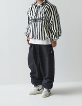 BSR2223FWJK008 STRIPE LOGO PADDING JUMPER WHITE BLACK