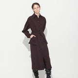 POCKET BELTED DRESS, DARK BURGANDY (6629497897078)