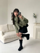 [MADE] Pudding Fur Jacket (Matcha Green)