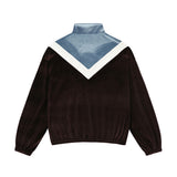 ベルベットジップアップトップ/0 3 brownie velvet zip-up top
