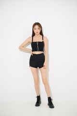 クロスチェーンクロップトップ/ TOP(9291) cross chain crop top
