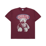 [24SS] ビンテージオーバーラップベア半袖Tシャツ ワイン