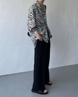 SI オーバーサイズフィットゼブラ半袖シャツ / SI Oversized Fit Zebra Short-Sleeved Shirt (3XL)