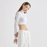 Crop Polo neck T White (6600760819830)