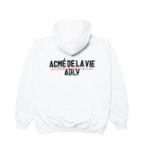 CURSIVE LOGO HOODIE WHITE