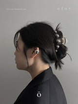 Hair Clip Silver Ball _ SV