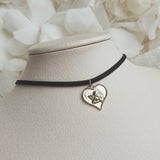 ベイビーエンジェルハートチョーカーネックレス / Baby Angel Heart Choker Necklace - Gold ver. (Kep1er Xiaoting, Dreamcatcher Dami Necklace)