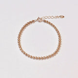 シルバーボールブレスレット / silver ball bracelet (yellow gold plated / platinum gold plated)