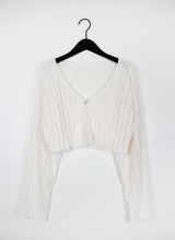 アロリブドクロップカーディガン / Allo Ribbed Crop Cardigan (5color)