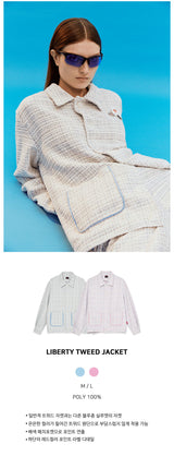 リバティーツイードジャケット/LIBERTY TWEED JACKET [BLUE]