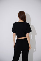 スクエア バックル ショート スリーブ Tシャツ / TOP(9367) Square Buckle Short Sleeve T