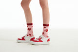 チェリープラネットパターンソックス / CHERRY PLANT PATTERN SOCKS [RED]