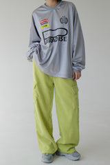グローシースポーティジャージスウェットシャツ/Glossy Sporty Jersey Sweatshirt (2color)