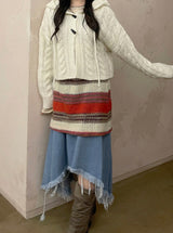 ビンテージジーンズダメージロングスカート / vintage jean damage long skirt