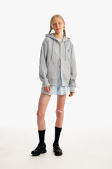 ウィティーバニーワッペンフーディージップアップ／WITTY BUNNY WAPPEN HOODIE ZIP UP [MELANGE GRAY]