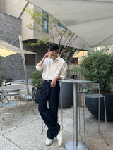 LMN two-pocket oversized cotton shirt (5 colors)
