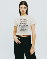 レンタルフォレストタイポクロップニット/RENTAL FOREST TYPO CROP KNIT-IVORY