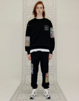 GRANNY SQUARE JOGGER PANTS BLACK (6691423453302)