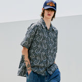 パラダイスペイズリーハワイアンシャツ / PARADISE PAISLEY HAWAIIAN SHIRT GREY