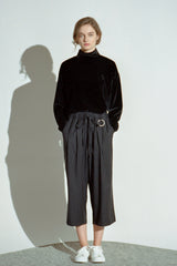 "PRE-ORDER 7/15~" DROP-SHOULDER VELVET TURTLE-NECK TEE / [プレオーダー7月15日〜] ドロップショルダーベルベットタートルネックTシャツ (4578690203766)