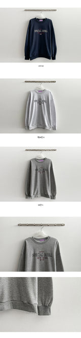 [fleece] Royal embroidery sweatshirt