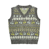 チェリーパターンニットベスト/ CHERRY PATTERN KNIT VEST [BLACK]