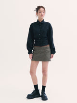 Leona tweed skirt BROWN