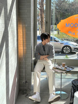 LMN Just Semi-Wide Cream Pants (1 color)