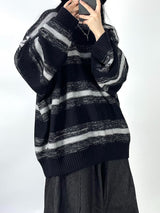ストライプウェーブニットウェア/Stripe wave Knitwear