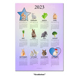 2023 ラビットカレンダーポスター/2023 RABBIT CALENDAR POSTER