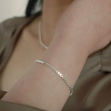 シルバーボクシーブレスレット / silver boxy bracelet (yellow gold plated / platinum gold plated)