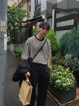 ボーダーラグランショートスリーブTシャツ