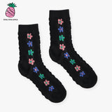 FLOWER JACQUARD SOCKS (3PAIRS 1SET, COLOR RANDOM) (6609492836470)