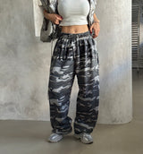 Camouflage Lettering Jogger Pants