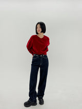 イッティングVネックニット/itting V-neck Knit (4color)