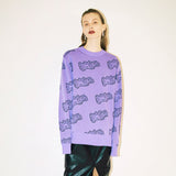 LOGO JACQUARD OVERSIZED FULL-OVER KNIT (KYTZ7NTR03W) (6541182402678)