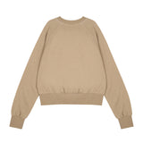 WV Emblem Crop Sweat-shirt [Beige] (6535251329142)
