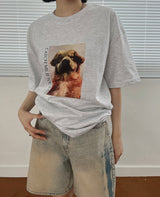 ドッグショートスリーブTシャツ/Dog Selfie Short Sleeve T-shirt (3color)