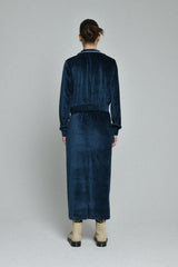 velvet zip-up (navy)