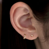 14K gold cognac diamond earring (6680489001078)