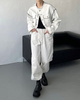 スティッチマクシワイドデニム / MG709,710 Stitch Maxi Wide Denim (2 colors)