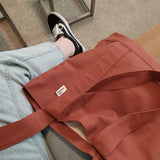 Twill simple line bag - brick