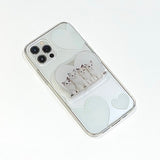 ホワイトラブキャッツアイフォンケース / [set] white love cats case